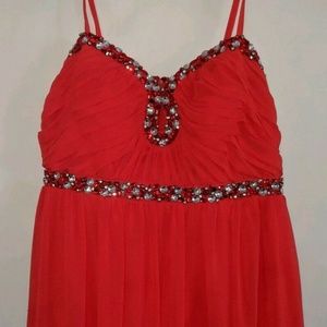 formal dress prom woman girls plus size deb red 18